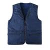 Spring Autumn Men Vest Multiple Pockets Solid Color Streetwear Plus Size Loose V Neck Sleeveless Outerwear Waistcoat for Fishing