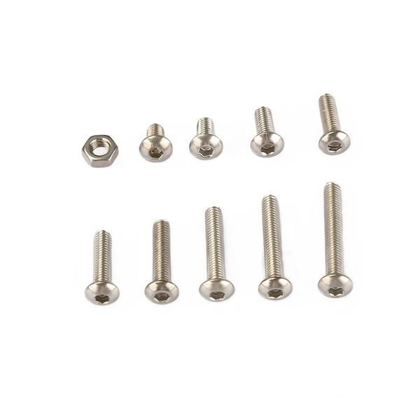 340PCS/SET M3 Stainless Steel Hex Socket Screws Nut Set With Box nut sock  metic nut and bolt assortment  thumb screw m3 color