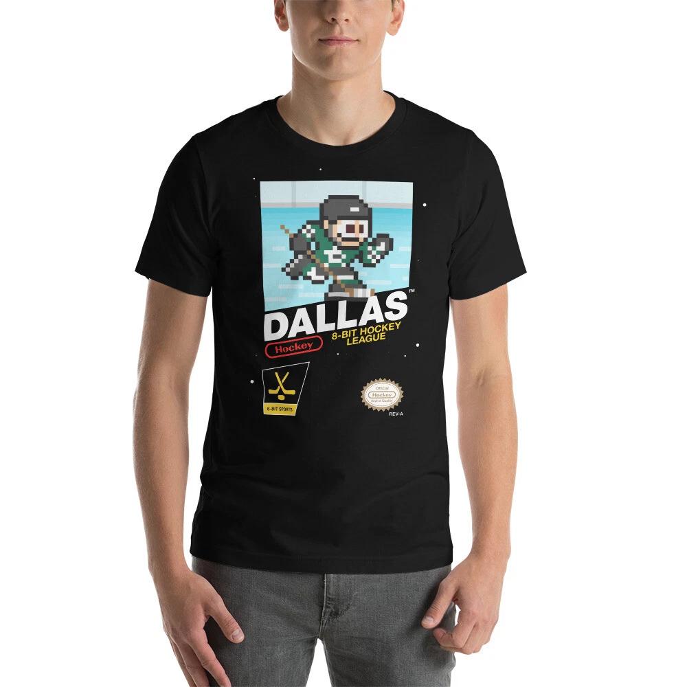 Джерси хоккейной команды Dallas Stars 8-битное Ретро NES Nintendo Футболка Ретро Футболка S