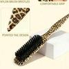 1pcs Leopard Print Pointed Tail Brush And Needle Tail Comb Soft Boar Bristles Smoothens Hair, For Hair Care And Styling For Home And Salon Use