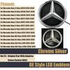 1pcs Front Grill Emblem Tar Logo For Mercedes Benz A B W117 W176 C E S R SL ML GL GLA GLK-Class Mirror Illuminated Star Emblem BD1