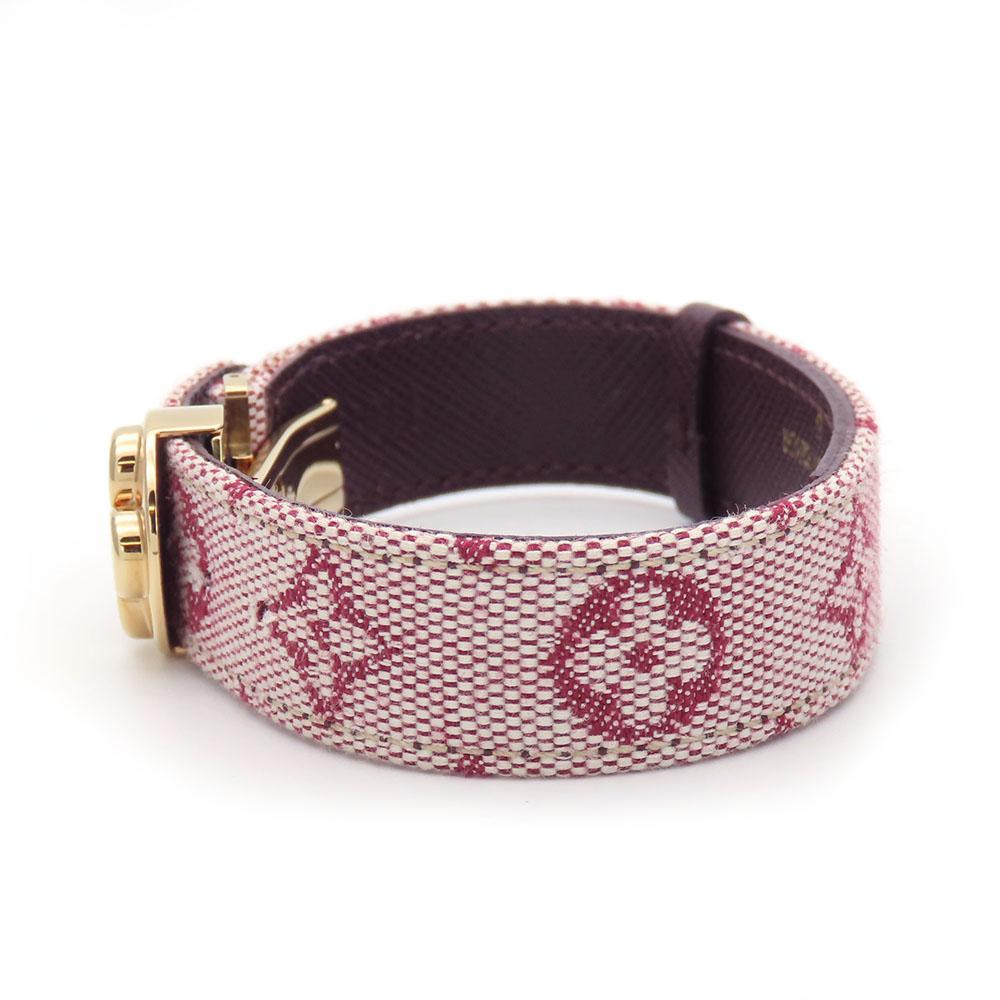 Used LOUIS VUITTON Bracelet Good Luck Bless M64459 Monogram Mini/metal 18.1g Pink Accessories