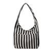 Stylish Trendy Striped Shoulder Bag Casual Large Capacity Cotton Tote Bag