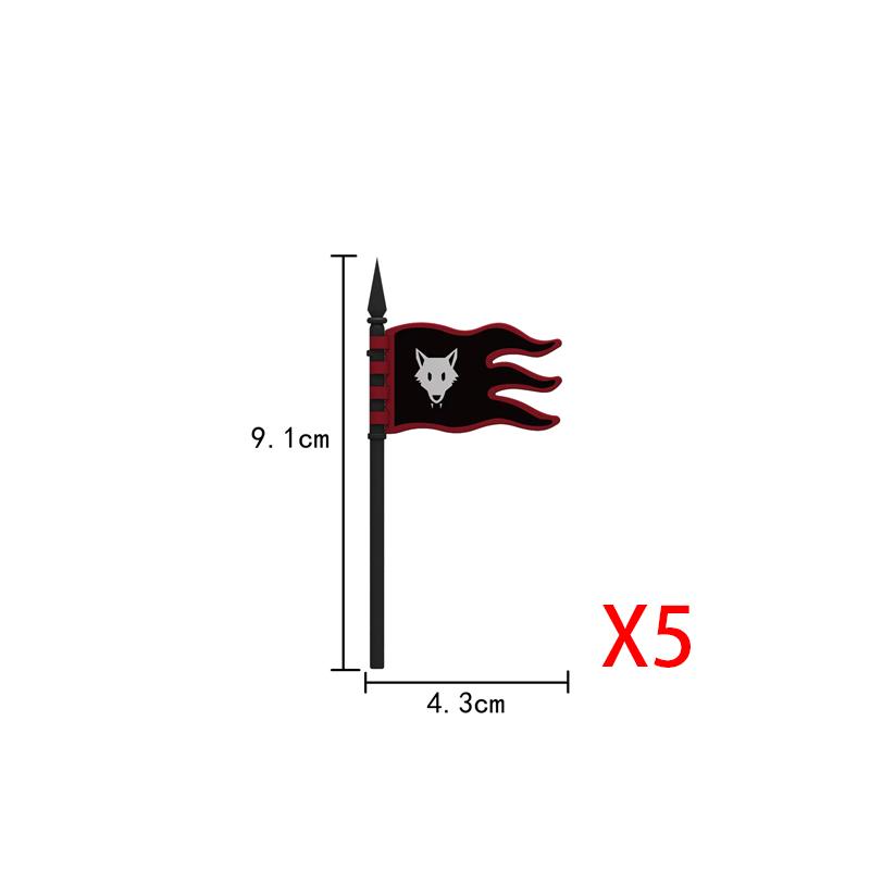 Medieval Knights Figures Accessories Building Blocks Officer Cloak Helmet Cape Armor Shield Black Eagle Red Lion Toys MOC Bricks