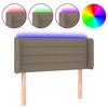 VidaXL LED Headboard Bedroom Furniture Single Bed Accessory Headboard Interior Taupe 3123370