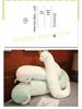 S-Shaped Green and White Snake Plush Pillow - Leg-Clamping Side Sleeper and Backrest Pillow