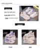 2026 Spring Floral Girls' Skate Shoes with Rotating Button - Fashionable White Sports Sneakers