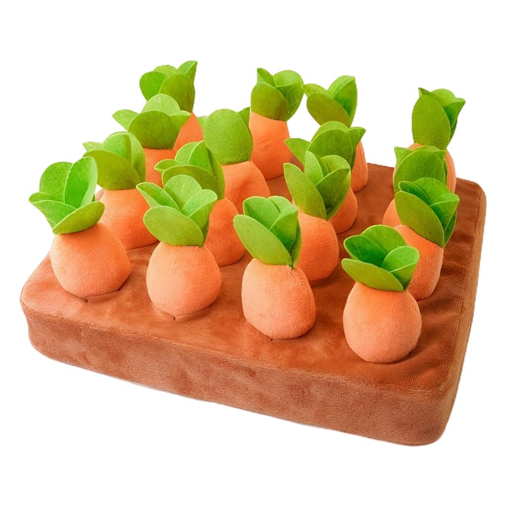 Carrot Dog Toys 2 in 1 Non-Slip Nosework Feed Games Pull Radish Plush Carrot Dog Interactive Toys for Dogs