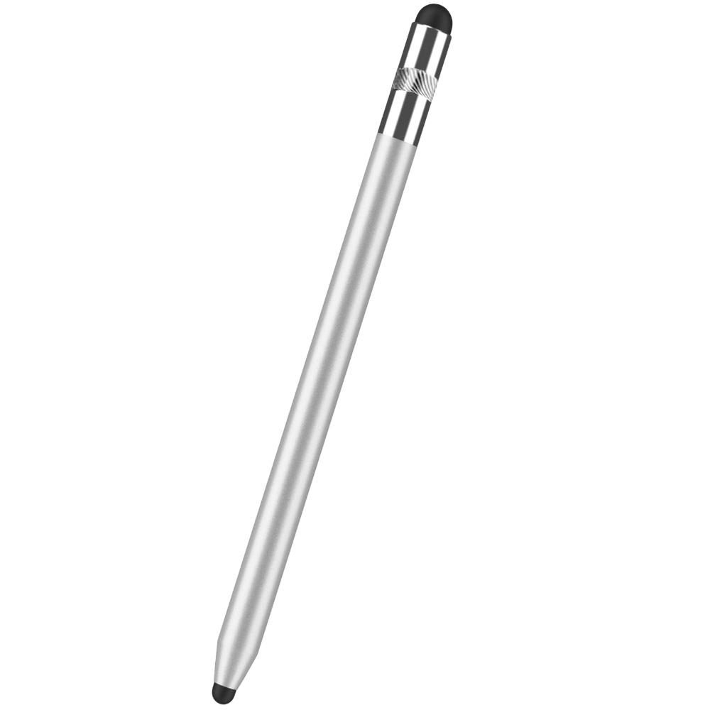 

Высокочувствительный стилус 3-в-1 емкостный сенсорный карандаш профессиональная ручка для сенсорного экрана серебряный