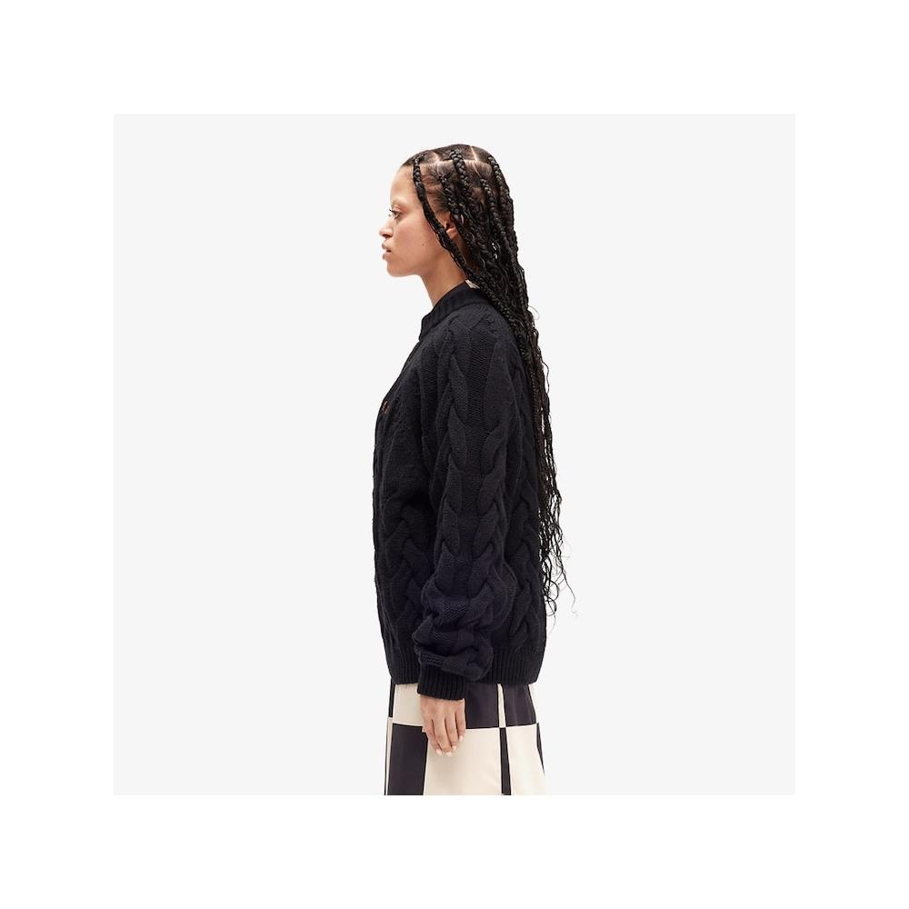 Fred Perry [womens] Cable Knit Mock Neck Knit   Black Afpf2434118 102 qzgAfpf2434118 102