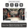 2D Car Repair Shop Backdrop, 3.05x1.8m Garage Workshop Photo Background for Party Decoration