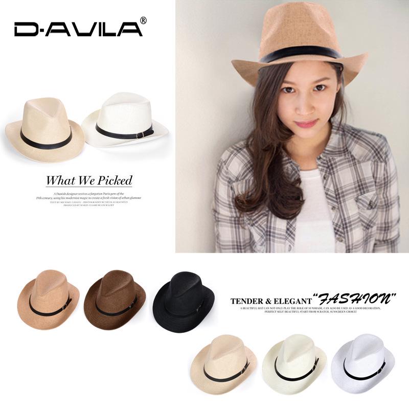 Unisex Summer Straw Sun Hat - Fedora, Beach, Cowboy Styles for Outdoor