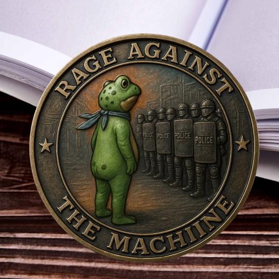 Yousheng Portland Frog Coin Vintage Frog Resist Coin Commemorative Inspirational Challenge Coin Collectible Gift for Inspiration Support Free Spirits