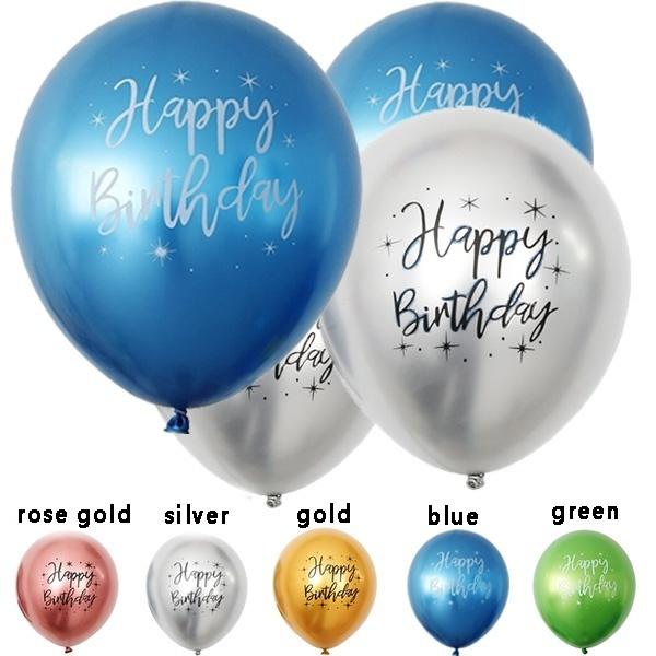 20ks metalický balónek Happy Birthday Balloon Confetti Balloon Gold Silver Blue