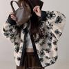 The Pink Oversized Reversible Flower Fleece Dumble Jumper