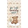 Neutral Shower Banner Teddy Bear Motif Gender Reveal Display Neutral Party Background Cute Animal Design For Home Party