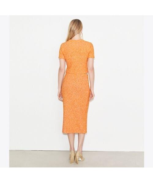 Tolibeochi Tweed Skirt - Orange