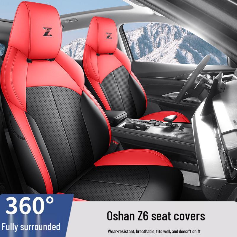 Oshan Z6 Leather Car Seat Cushion - All-Season, 5-Seat, Universal Fit