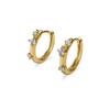 Mitane Zirconia Gold Mini Hoop Earrings | S925 Sterling Silver 18K Gold Coating | Women's | Gift Available