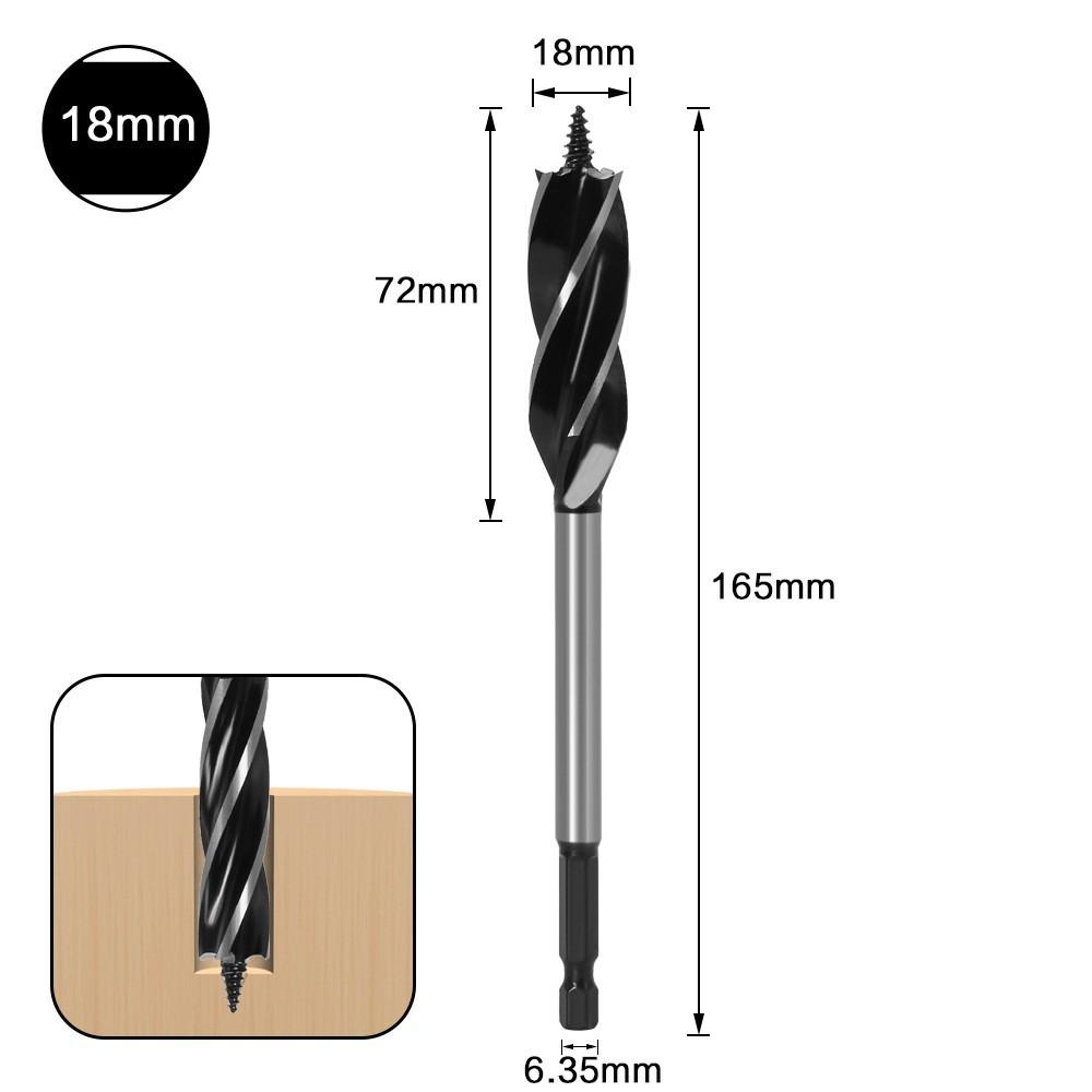 Woodworking Branch Drill, Four-Slot Woodworking Drill, Door Lock Hole Opener, Four-Blade Extended Woodworking Drill, Hexagonal Handle