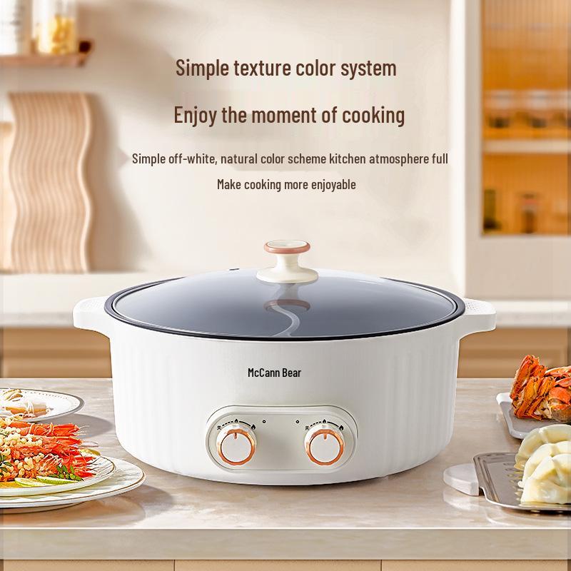 McKen Bear 7L Dual-Speed Electric Cooker with Multifunctional Yin-Yang Hot Pot
