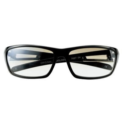 UV-cut Men's Fashion Sunglasses, UV400, Blackclear Half-mirror, 7687-04