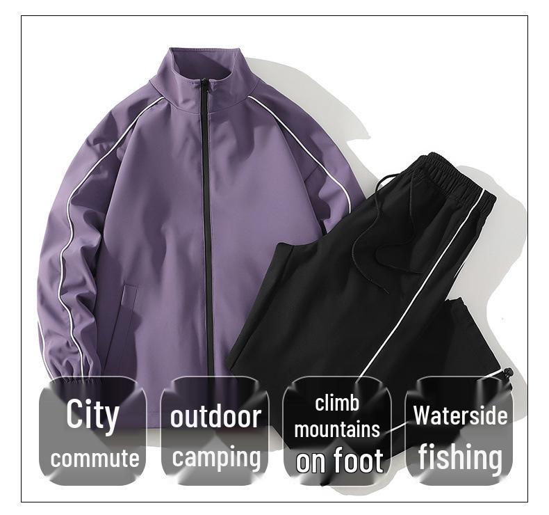 Ensemble de vestes coupe-vent pour couple: Vêtements d'extérieur décontractés à la mode pour hommes et femmes, automne/hiver
