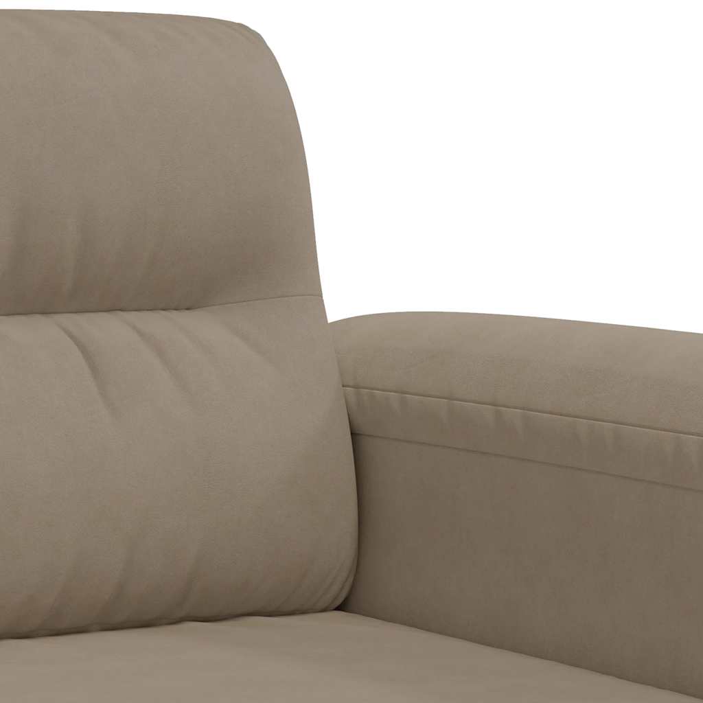 Vidaxl Sofa 2-Osobowa, Kolor Taupe, 120 Cm,Tapicerowana Mikrofibrą