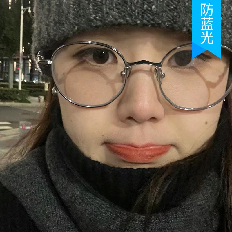 Korean Fashion Frames for Women Glasses Round Shape Blue Light Blocking Glasses for Women Campus Style Girls Eyewear