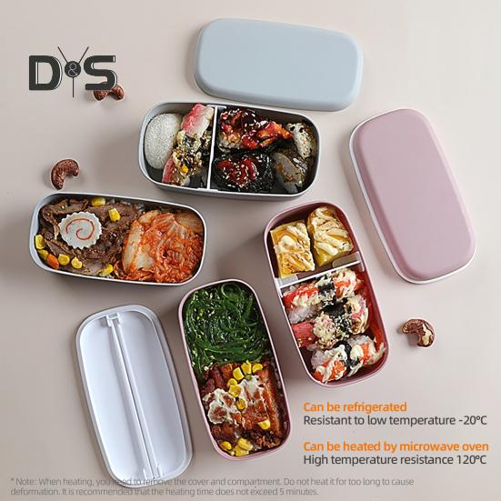 Heat Resistant Food Container 2 Layer Microwaveable Safe Multifunctional Food Container