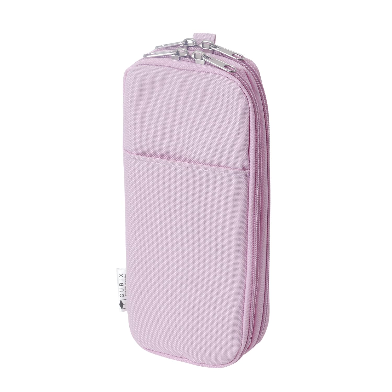

M-Plan CUBIX Double Round Zip Pen Case, Pink Beige, 106211-29-180