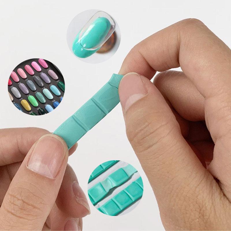 1 Set Pink White Nail Adhesive Glue Clay Reusable Tacky Gel For Art Practice Stand Display Holder False Tips Manicure Tools