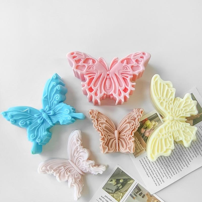 Vielseitige Schmetterlingsförmige Silikon-Bastelform Handgefertigte Schmetterlings-Aromatherapie-Kerze Silikonform Heimdeko-Form