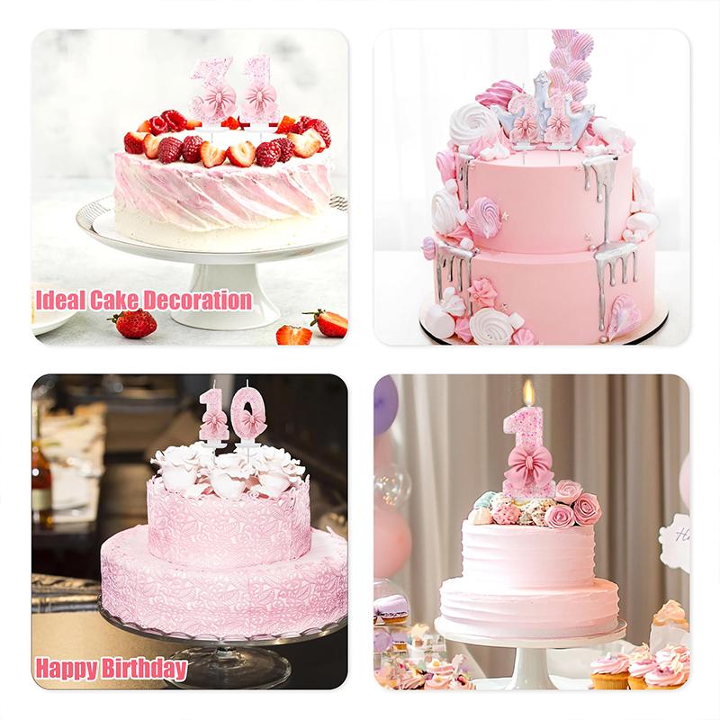 1Pc Bow Birthday Candles Birthday Parties Paraffin Candles Anniversary Celebrations Birthday Candles Sweet