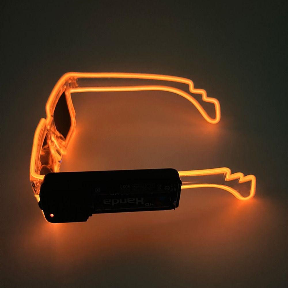 New Plastic Mosaic Luminous Glasses Wireless Party Supplies Led Fluorescent Sunglasses Fun El Glasses