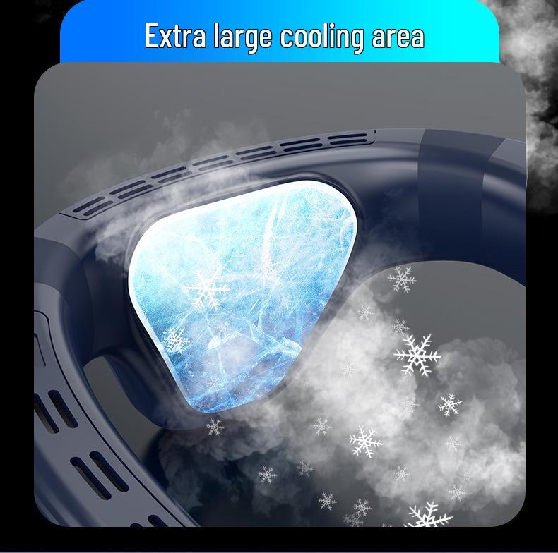 Portable USB Bladeless Neck Fan with Digital Display for Japan and South Korea