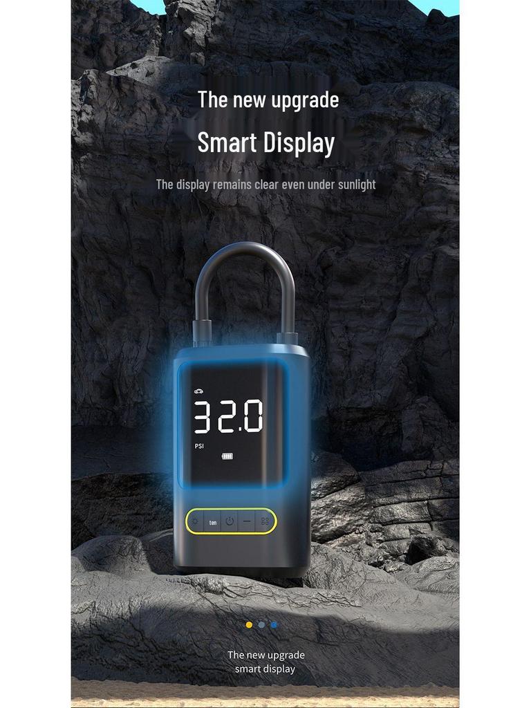Compact Wireless Electric Bike & Car Tire Inflator