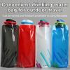 Faltbare Wasserflaschen Flexible Wiederverwendbare Reisetasche Weiche Flasche Wasserbeutel mit Karabinerclip