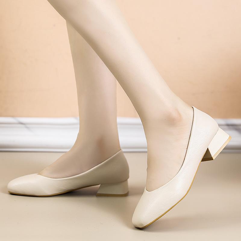 Job Interview Women's Shoes Three Centimeters Light Mouth Black Commute To Work with Formal Wear Professional Shoes Not Tired High Heels