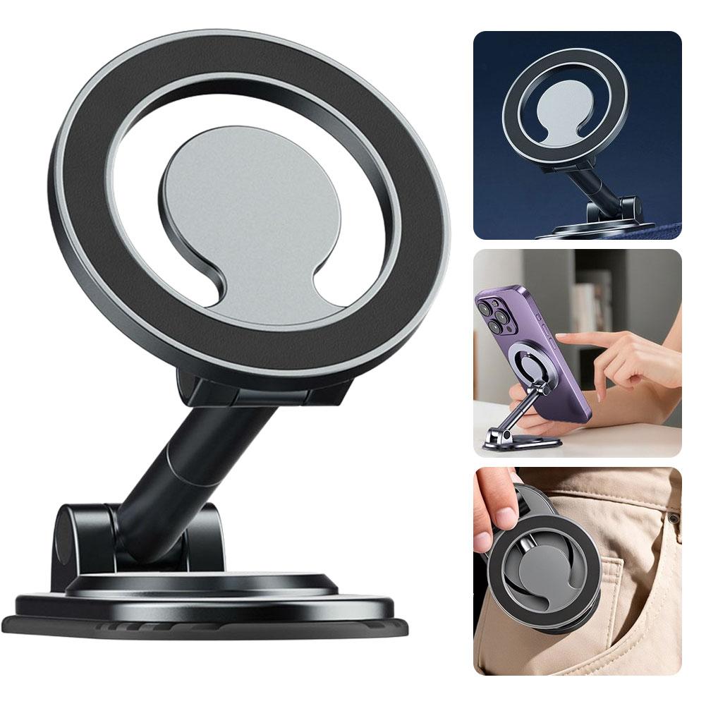 Dashboard Car Magnetic Cell Phone Holder 360° Rotation Foldable GPS For All Magnetic Phone iPhone Stand