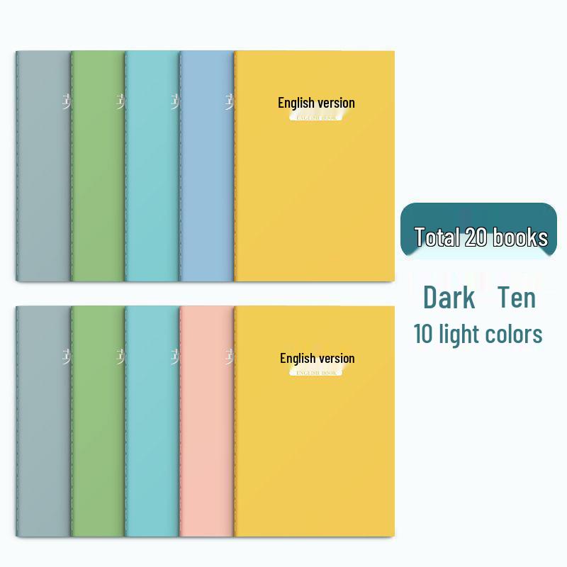 English Writing Notebook: Thickened Macaron Colors for Third Graders, High-Quality Homework Paper