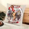 Ussr Cccp Pin Up Girl Cushion Cover Soft Short Plush Pillow Cover Smooth Cozy Texture Aesthetic Cushion Case Home Decor