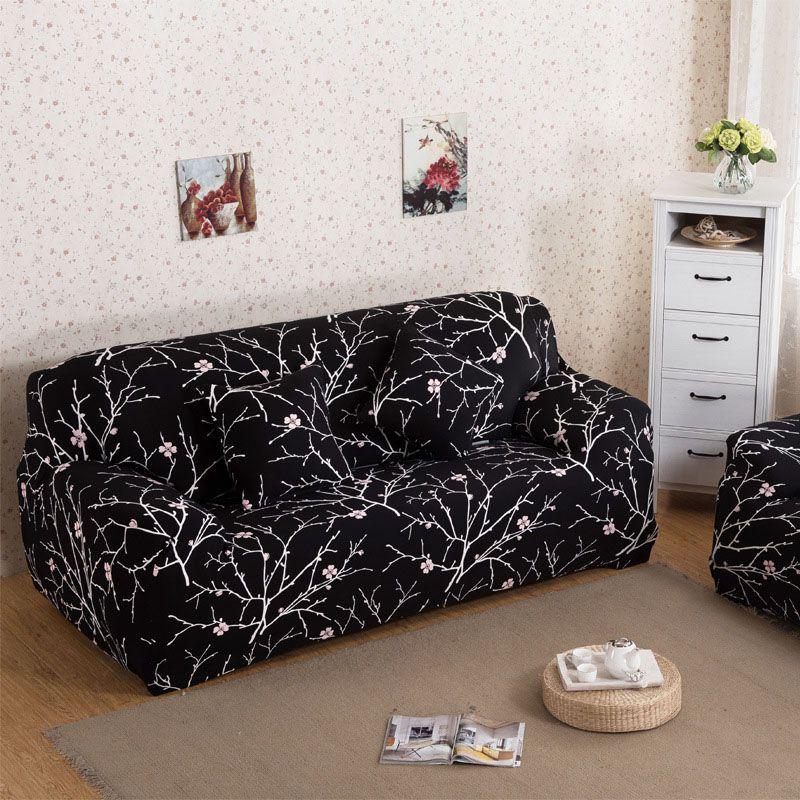 Elegant Floral Stretch Chair Sofa Love Seat Covers With Soft Texture And Excellent Fit