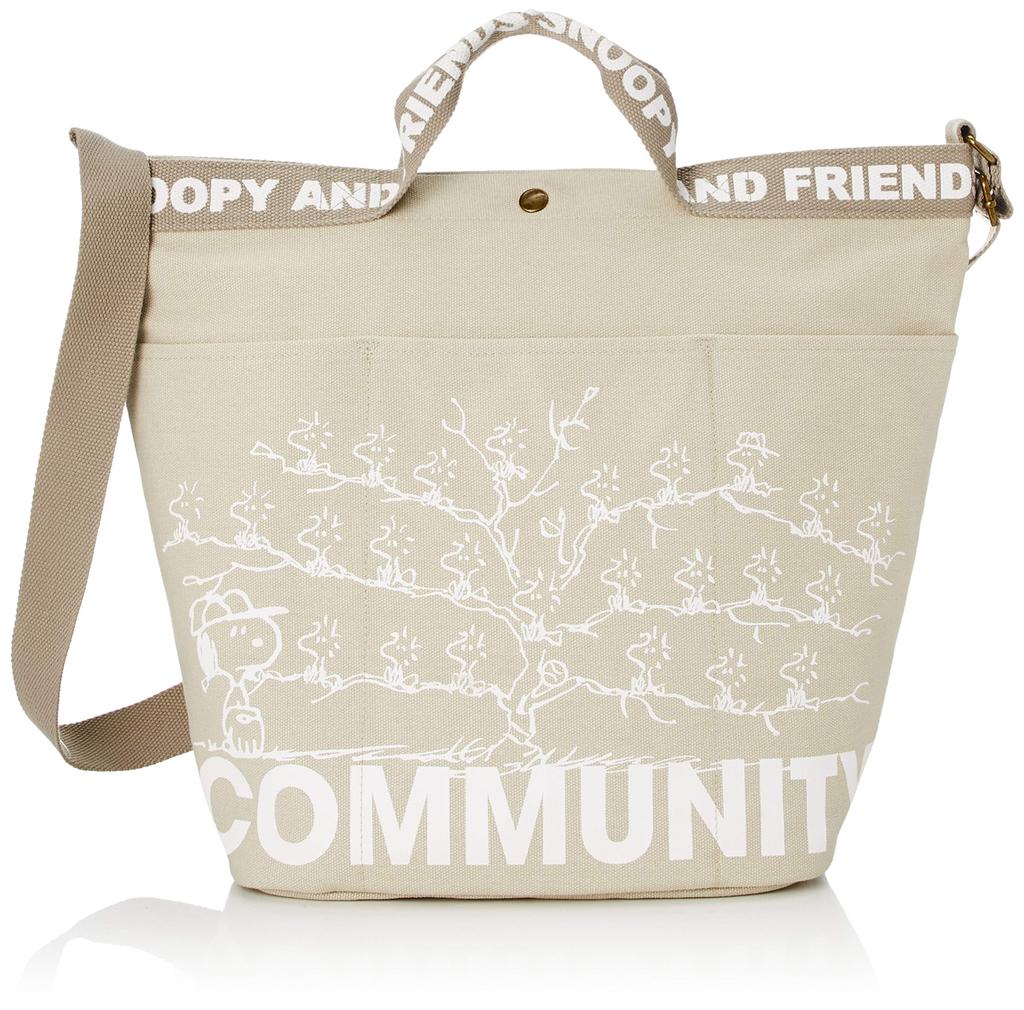 Snoopy Canvas Shoulder Bag SY1461GY Gray [Snoopy]