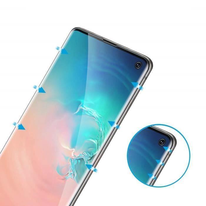 Schutzfolie Kunststoff Samsung Galaxy S10 - Vollständig gewölbter widerstandsfähiger Bildschirmschutz aus Kunststoff [Phonillico®]