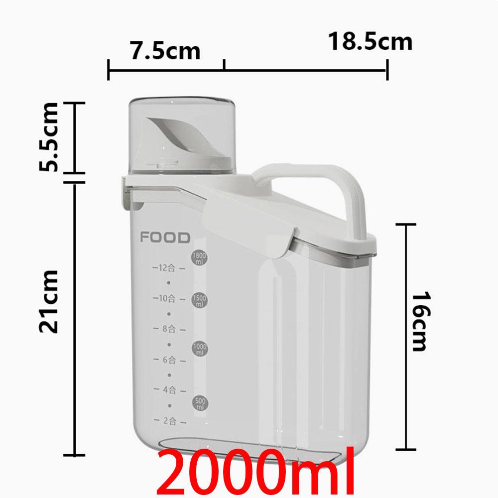 Moisture-Proof Storage Container for Grains Pet Food Snacks Transparent Sealed Food Storage Jar Kitchen Organizer for Dry Foods