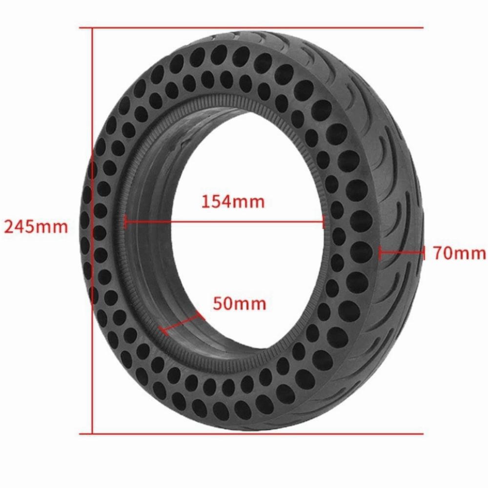 10 Zoll Vollgummirad Schwarz All-Terrain-Reifen Langlebiger Ersatzreifen Fahrsicherheit