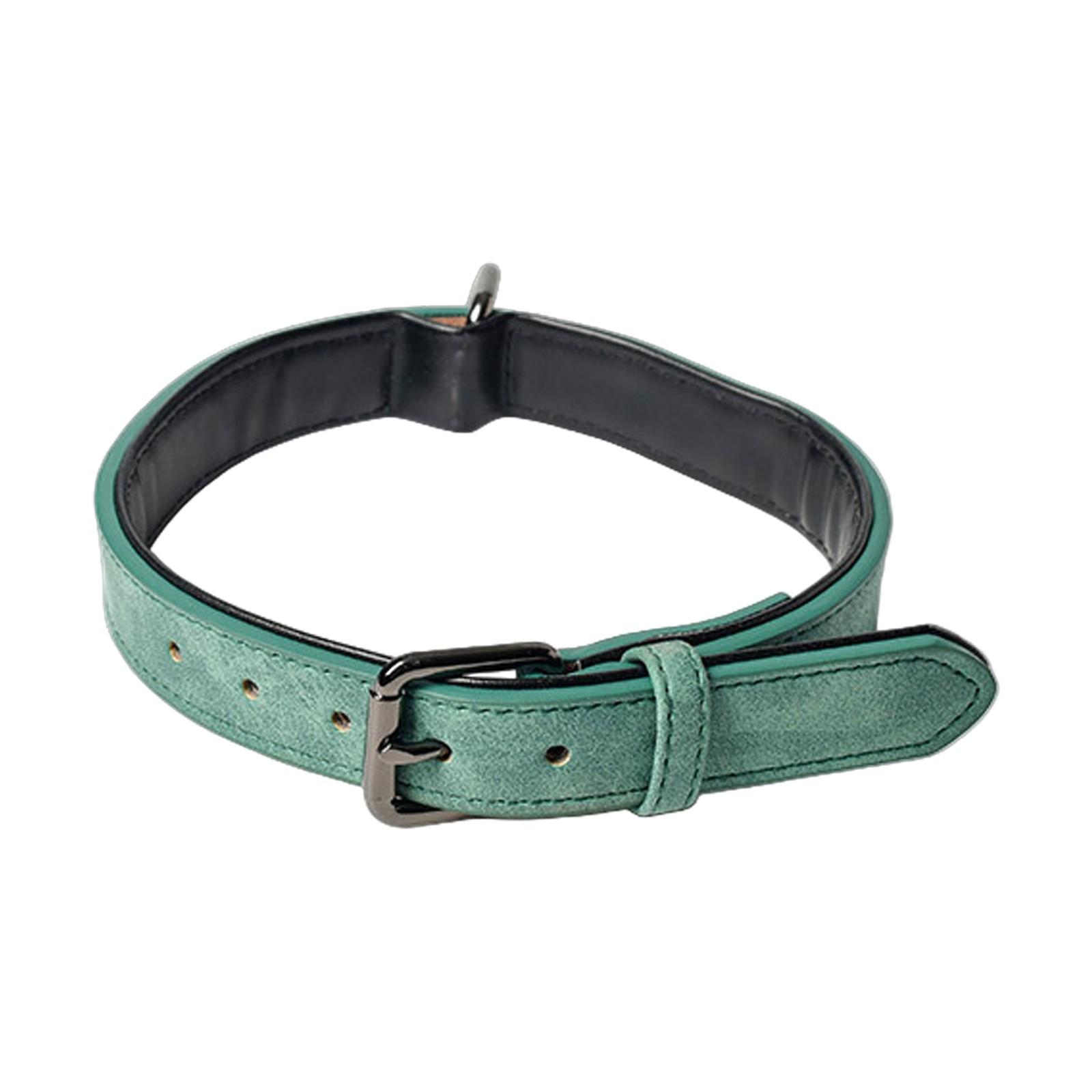 

Мягкий кожаный ошейник для собак Didog, дышащий, прочный кожаный ошейник для собак с регулируемой металлической пряжкой, устойчивой к ржавчине, для маленьких, средних и больших собак One Size