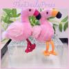 Flamingo Lively Plush Toy Hanging Keychain In Red Yellow And Orange Shades