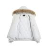 Maoqiaoyi Unisex Retro Mountain Eagle Hooded Jacket with Detachable Fur Collar, Winter Cotton Coat
